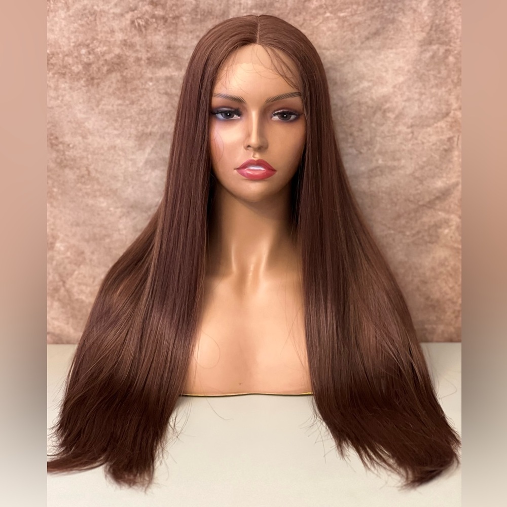Elegant Brown Long Hair Wig
